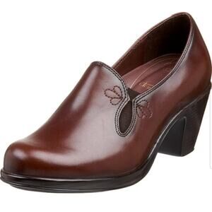 Dansko Beth Leather Pump Clog Heels 37 / 7